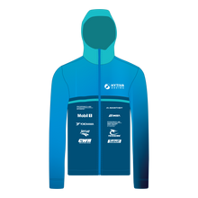 Load image into Gallery viewer, Hytiva Racing Rain Jacket with Teal Hoodie